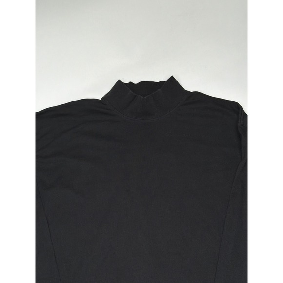 Duluth Trading Co Longtail T Mock Neck Long Sleeve‎ Cotton Shirt Mens M Black - Picture 3 of 11